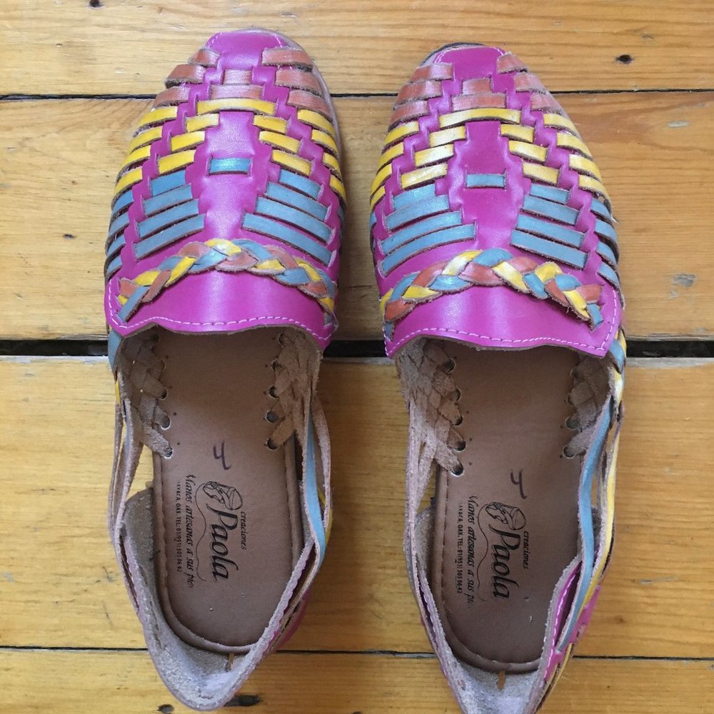 Multi Colored Handmade Mexican Huarache sandals